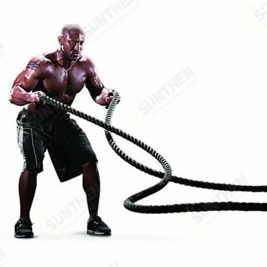 9M Length Fitness Battle Rope Heavy Jump Rope Weighted Battle Skipping Ropes Retainer Gym Exercise Tools