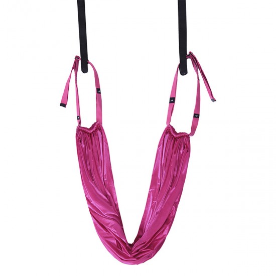 Aerial Yoga Fitness Hammock Door Swing Trapeze Elastic Stretch Strap Workout Sling