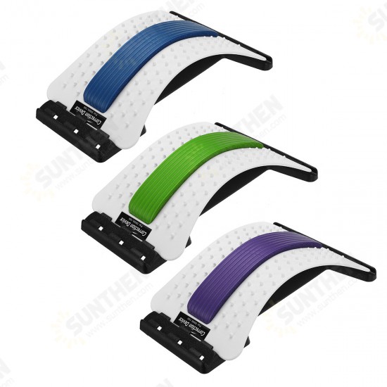 Back Muscle Massager Stretcher Back Support Posture Corrector Lumbar Traction Spine Fitness Relax Cushion