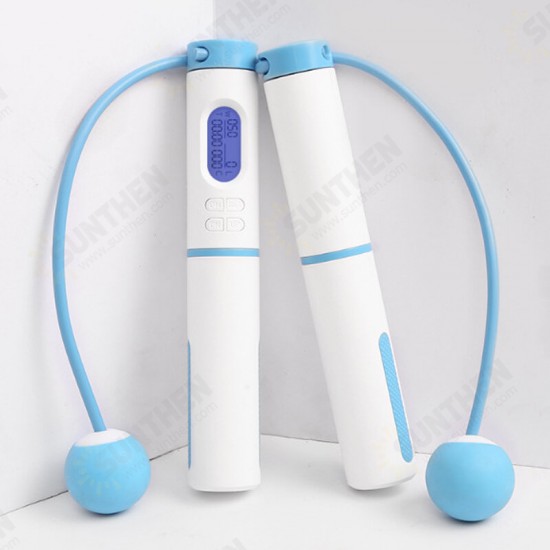 Adjustable PVC Jump Rope Wire/Wireless Ball Double-use Skipping Rope Professional with Counter for Fitness Home Workout