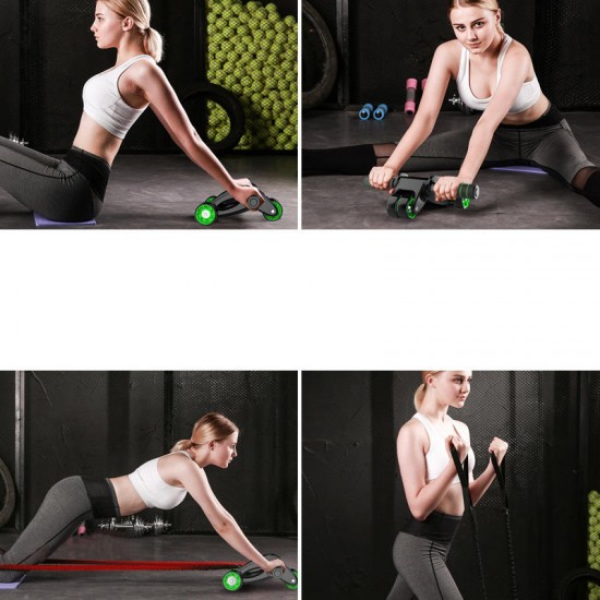 Foldable Abdominal Wheel Roller Home Gym Exercise Tool Fitness Equipment