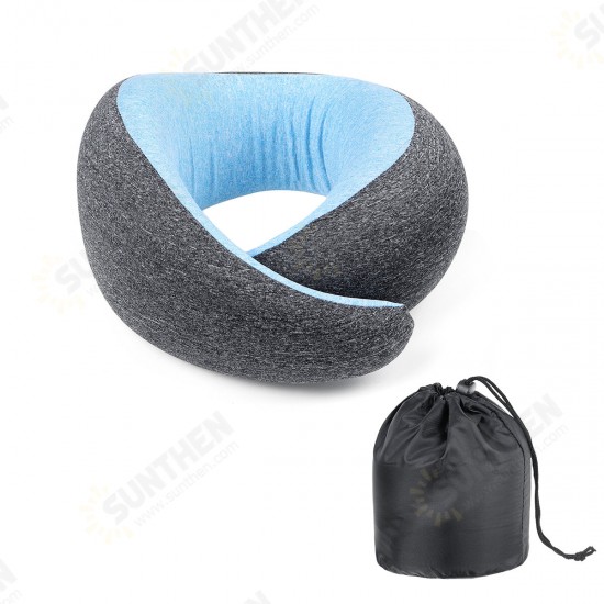 Memory Foam U-shaped Pillow Neck Support Travel Office Fitness Relaxing Neck Guard Sleeping Head Cushion