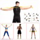 Resistance Bands Set 150lbs Sport Elastic Band Expander Rubber Bands with Door Anchor Wrist Braces Legs Ankle Straps Core Sliders Storage Bag for Fitness