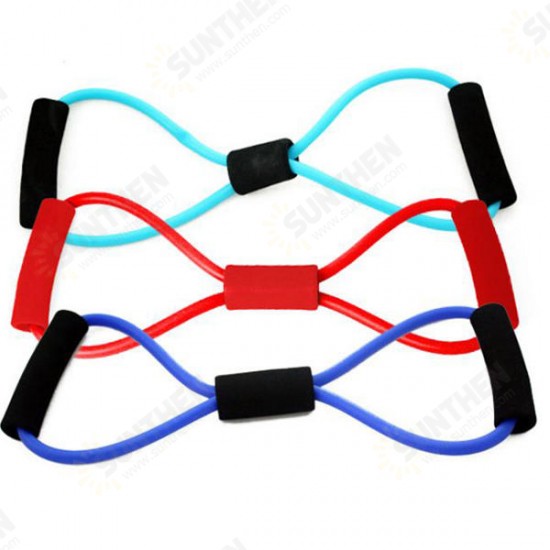 Sports Fitness Yoga Resistance Band 8 Shape Pull Rope Tube Equipment