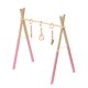 Wood Baby Stand Play Toy Nursery Fun Hanging Toys Mobile Wood Rack Activity Gym