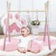 Wood Baby Stand Play Toy Nursery Fun Hanging Toys Mobile Wood Rack Activity Gym