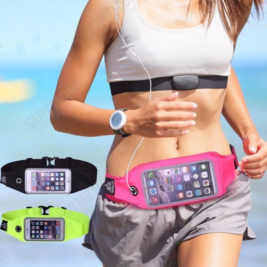 Sports Waist Belt Bag Pack 4.7/5.5 Inch Touch Screen Phone Case Holder Marathon Running