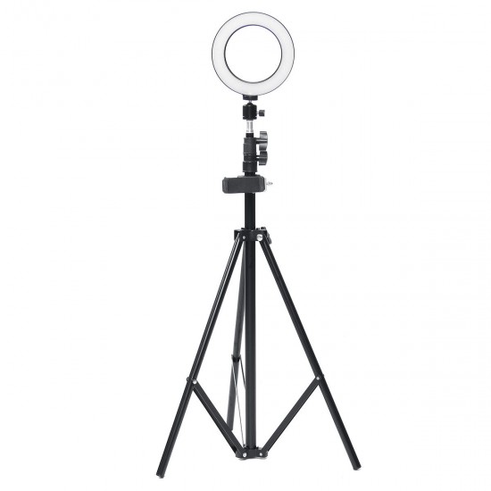 210CM Ring Light Stand Tripod LED Camera Light W/ Cell Phone Holder Lamp 3 MODE