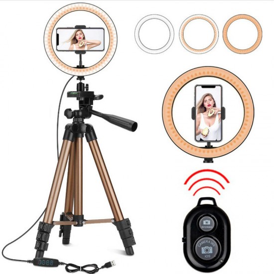 Fill Light Tripod Photography LED Selfie Ring Light Remote Control Ring Lamp For Makeup Video Live