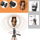 Controllable 6inch 10inch LED Selfie Ring Light+Tripod Stand+Phone Holder Photography YouTube Video Makeup Live Stream with Remote Shutter for Phones