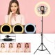 LED Ring Light Dimmable Selfie Lamp Tripod Stand Phone Holder USB Powered for Vlog YouTube Tiktok VK Makeup Video