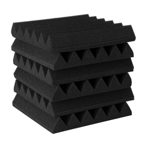 6Pcs 300x300x50mm Triangle Insulation Reduce Noise Sponge Foam Cotton