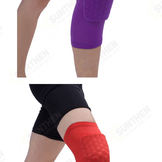 Outdoor Fitness Honeycomb Basketball Shockproof Breathable Knee Pad