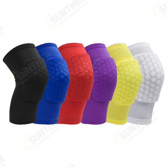 Outdoor Fitness Honeycomb Basketball Shockproof Breathable Knee Pad