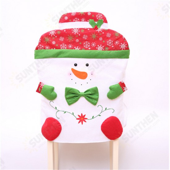 Skidding Christmas Snowman Chair Cover Skiing Style Event Party Christmas Decor Dinner Chairs Cover