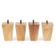 4pcs Square Inclined Wooden Furniture Feets Legs Set For Sofa Cabinets Table