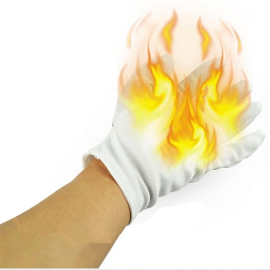 4Pcs Magic Props Palm Fire Gloves Trick Funny Toys With Random