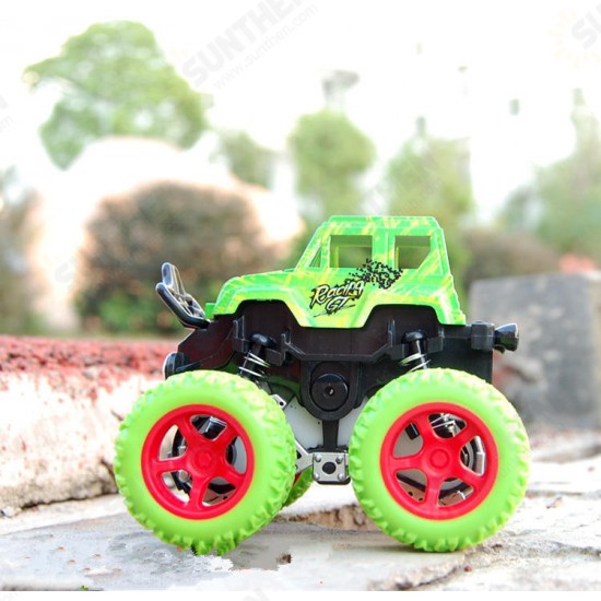 Classic Pull Back Big Foot Wheel Drive Car 9cm Rotatable Friction Power Shockproof Inertial Blocks Toys