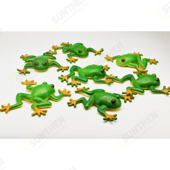 TPR Frog Model Squeeze Soft Stretch Toy 15cm Realistic Frog Novelties April Fool's Day Tricky Toys Creative Decompression Decoration