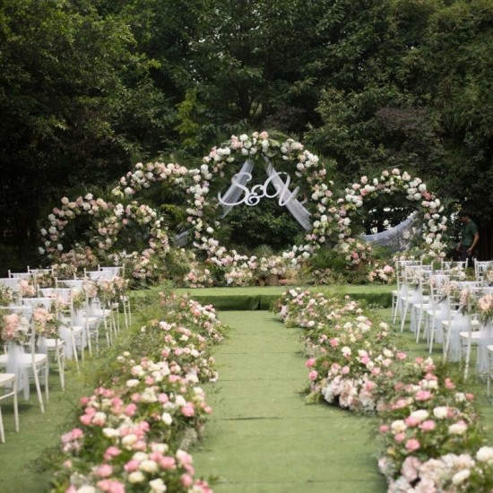 1.2m/1.5m/2m Circle Arch Framework Metal Round Wedding Party Romantic Backdrop