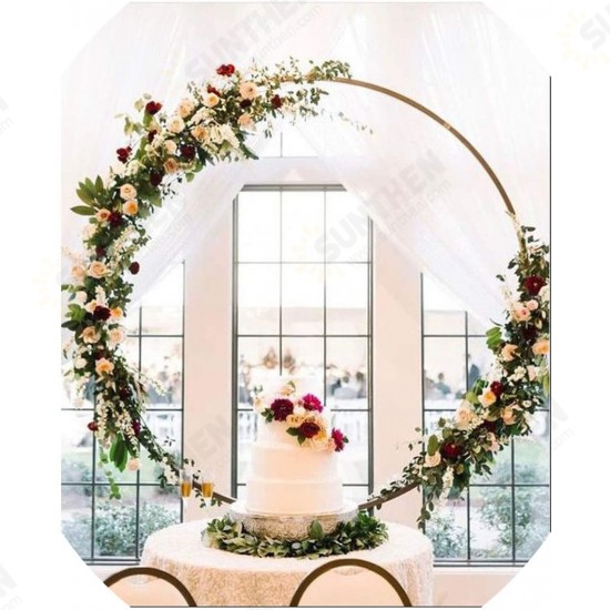 Round Wedding Arch Background Wrought Iron Shelf Decorative Props DIY Round Party Background Shelf