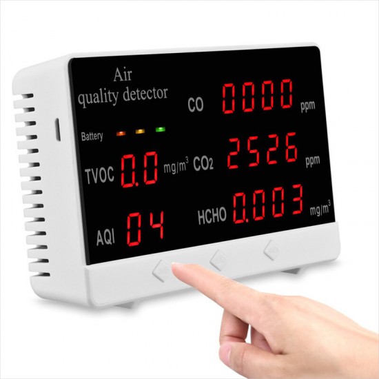 JSM-131CO Indoor Outdoor Air Quality Monitor Detector CO/HCHO/TVOC Tester CO2 Meter Gas Analyzer