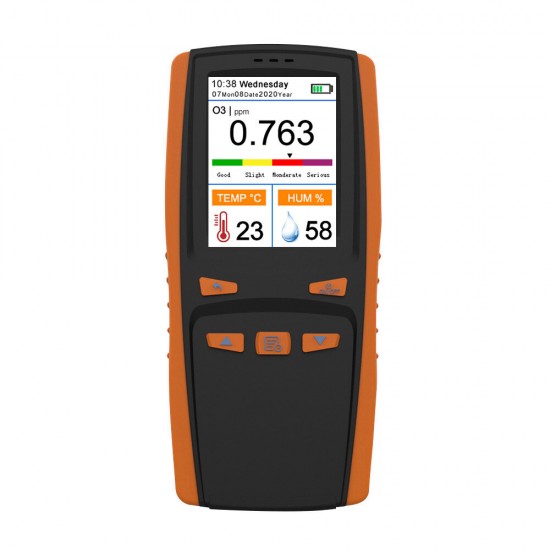 Portable Ozone Analyzer Multifunctional O? Ozone Meter Air Detector Intelligent Sensor Ozone Meter Air Quality Pollution Monitor