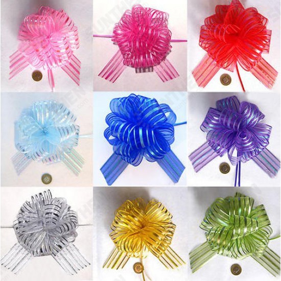 50mm Organaza Ribbon Wedding Party Ribbons Pull Bows Gift Wrap Decoration