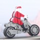 Christmas 3D Motorcycle Santa Claus Pop Up Greeting Card Christmas Gifts Party Greeting Card