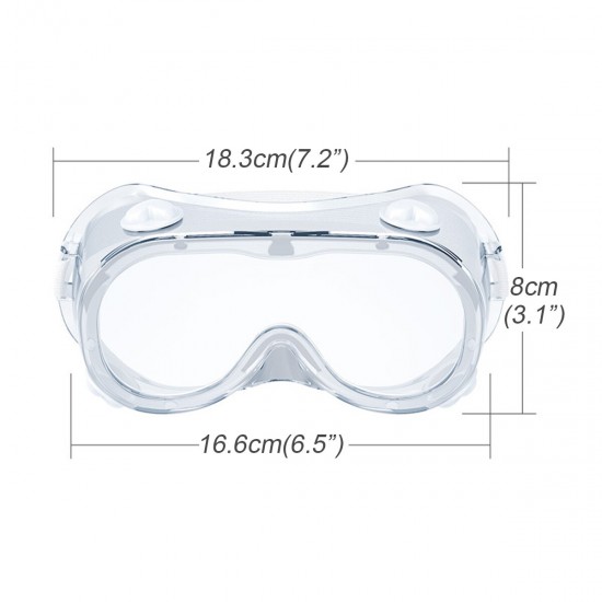 FDA CE Safety Goggles Anti Fog Dust Protective Goggles Splash-proof Glasses Lens Lab Work Eye Protection