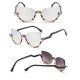 Men Women Personality Metal Frame Glasses UV400 90% Visible Light High Precision Sunglasses