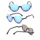 Men Women Personality Metal Frame Glasses UV400 90% Visible Light High Precision Sunglasses