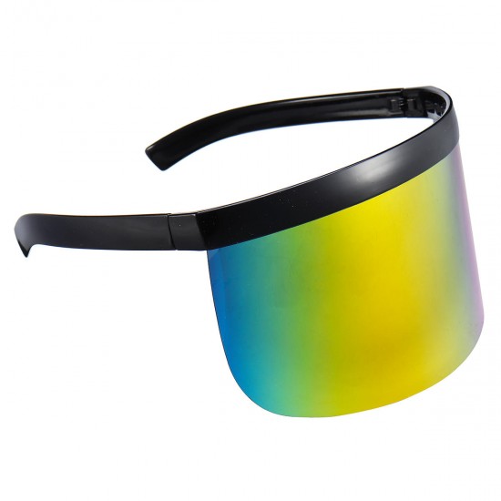 Polarized Lens Mask Sun Glasses Futuristic Costume Party Eyes Mirrored Frame 5 Color