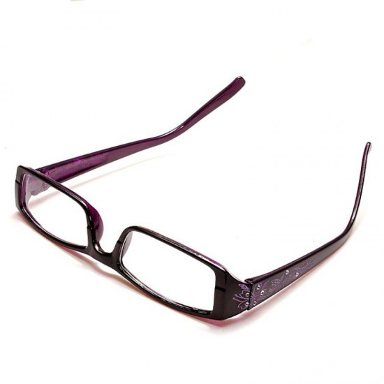 Purple Female Diamond Flower Frame Presbyopic Reading Glasses Eyeglasseess 1.0 1.5 2.0 2.5 3.0 3.5