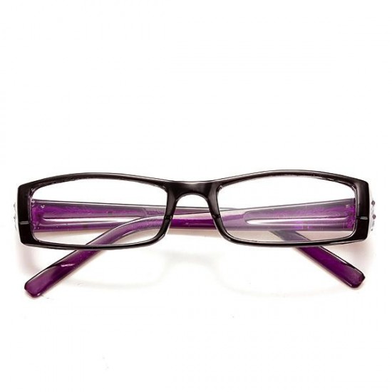 Purple Female Diamond Flower Frame Presbyopic Reading Glasses Eyeglasseess 1.0 1.5 2.0 2.5 3.0 3.5