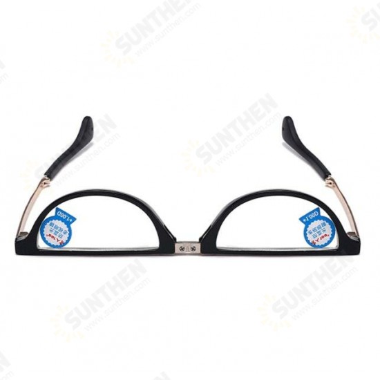 Resin Film Anti-blue Reading Glasses Shell-shaped Folding Presbyopic Glasses with Storage Case