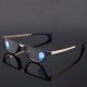 Resin Film Anti-blue Reading Glasses Shell-shaped Folding Presbyopic Glasses with Storage Case