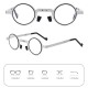 Round Reading Glasses Blocking Blue light Glasses Reader Foldable Ultra Thin Paper Glasses Metal Eyeglasses for Men Women