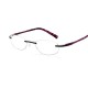 Women's Lightweight Anti-fatigue Anti-blu-ray Integrated Frameless Reading Glasses 8015