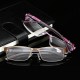 Stainless Steel Resin Lens Reading Glasses Half Frame Presbyopic Glasses