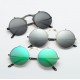 UV400 Vintage Steampunk Flip Up Men Sunglasses Women Retro Round Metal Frame Sun Glasses Hinge Design Curved Glasses Legs