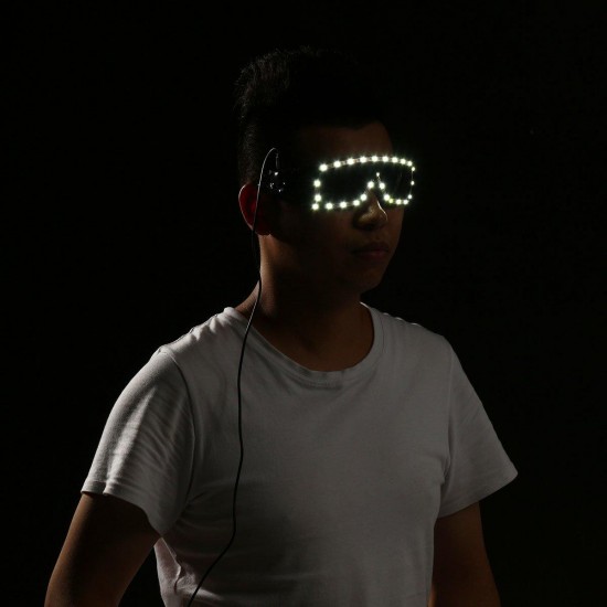 White LED Glasses Light Up Glow Sunglasses Eyewear Shades Nightclub Party Decor