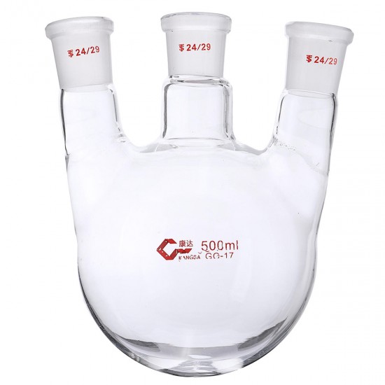 100ml 250ml 500ml Glass 24/29 Three Neck Round Bottoom Boiling Flask 3-Neck Laboratory Glassware