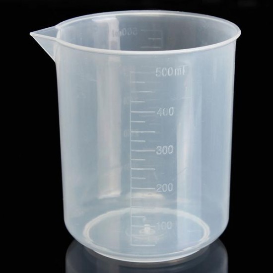 25mL To 250mL Graduated Clear Plastic Beaker Volumetric Container For Laboratory