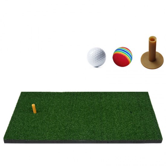 Golf Mat Simulated Lawn Home Residential Golf Backyard Practising Pad Indoor Swing Practice Mat With Golf Ball Rubber Training Tee Holder