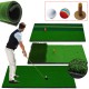 Golf Mat Simulated Lawn Home Residential Golf Backyard Practising Pad Indoor Swing Practice Mat With Golf Ball Rubber Training Tee Holder