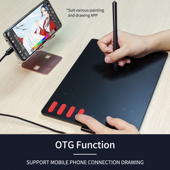 T505 Graphics Drawing Tablet Ultralight Creation With Battery-free Stylus 30 Pen Nibs 8192 Levels Pressure 8 ShortcutKeys