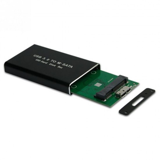 Micro USB 3.0 to mSATA SSD Enclosure Aluminum Alloy 6Gbps Mobile Solid State Drive Case Support 1TB Max UASP Function