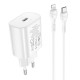 N22 25W USB PD Charger USB-C PD3.0 QC3.0 PPS AFC Fast Charging Wall Charger Adapter EU Plug With 1m USB-C to USB-C/USB-C to IP Port for iPhone OnePlus