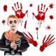 Halloween Wall Sticker Bloody Handprint Footprints Floor Clings Horror Decal Halloween Glass Window Sticker Decaration